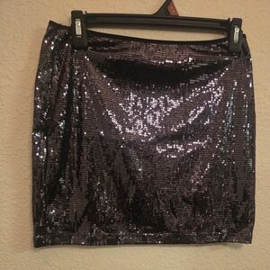 Have Black Sequin Mini Skirt